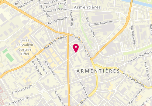 Plan de BERGER-DELAUME Christianne, 6 Rue du Marechal Lattre de Tassigny, 59280 Armentières