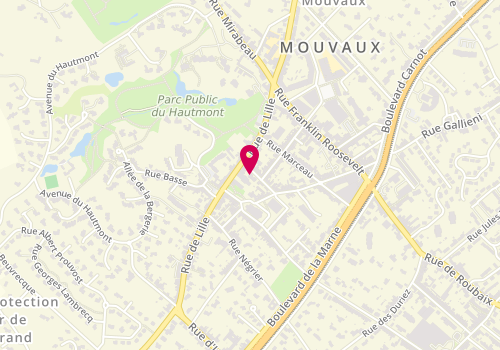 Plan de DESROUSSEAUX-SOUPLY Véronique, 10 Rue Thiers, 59420 Mouvaux