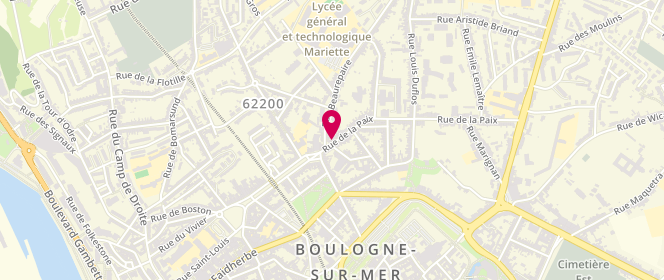 Plan de GORET Guy, 7 Rue de la Paix, 62200 Boulogne-sur-Mer