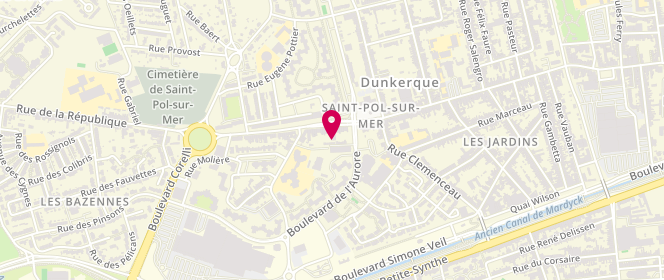 Plan de SPRIET Marie-Andrée, 391 Rue de la Republique, 59430 Saint-Pol-Sur-Mer