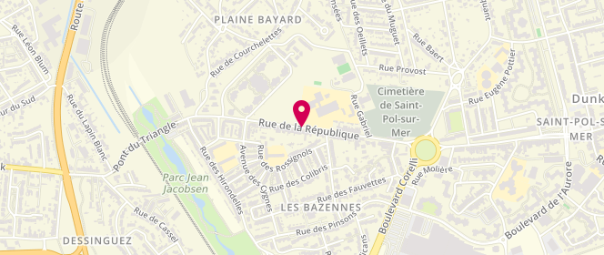 Plan de DEFRAEYE-LE FLOHIC Valérie, 623 Rue de la Republique, 59430 Saint-Pol-Sur-Mer