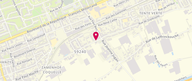 Plan de KWIATKOWSKI Yves, 585 Rue Paul Vancassel, 59240 Dunkerque